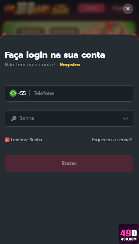 49d.com Passo a Passo Cadastro